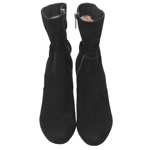 Michael Michael Kors Ankle Booties 9 Black Suede Zip 3"Block Heel V. Good - Picture 3 of 11